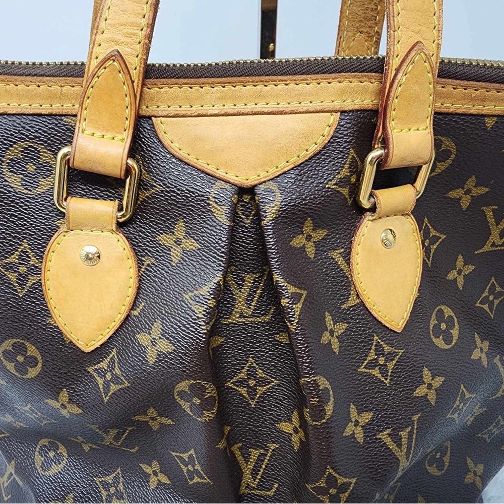 Louis Vuitton Monogram Canvas Tote with Tan Accents